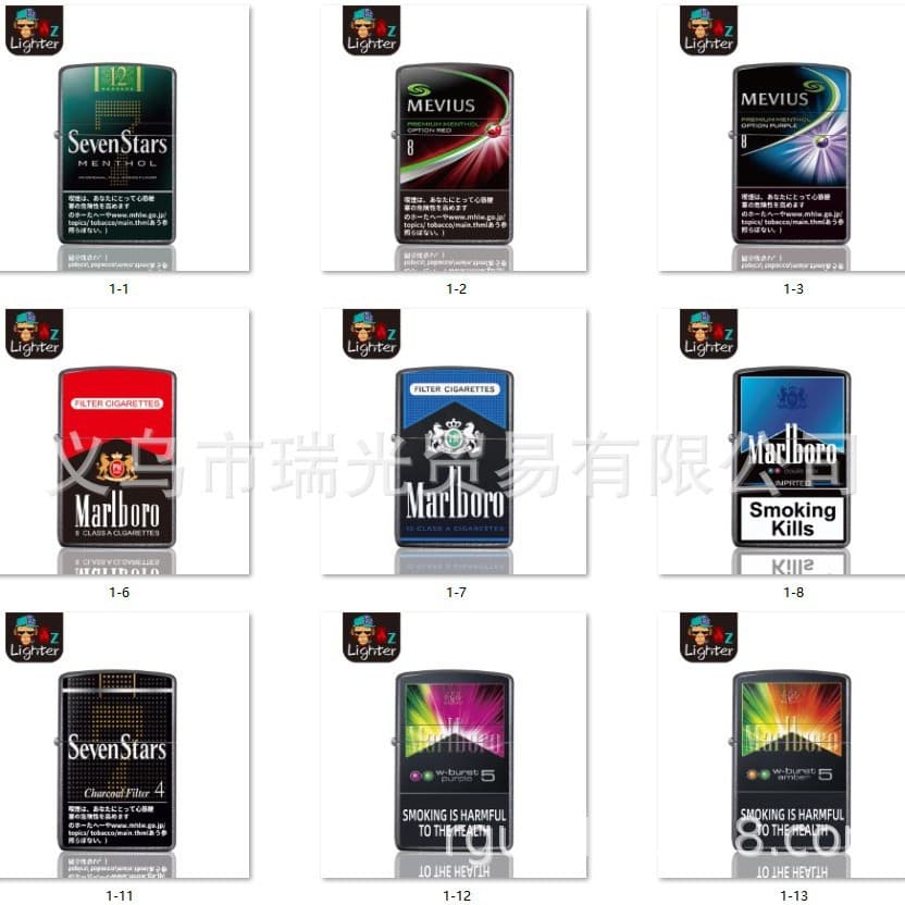 New Wanbao cigarette label metal kerosene wheel vintage metal lighter foreign cigarette model cross-border hot