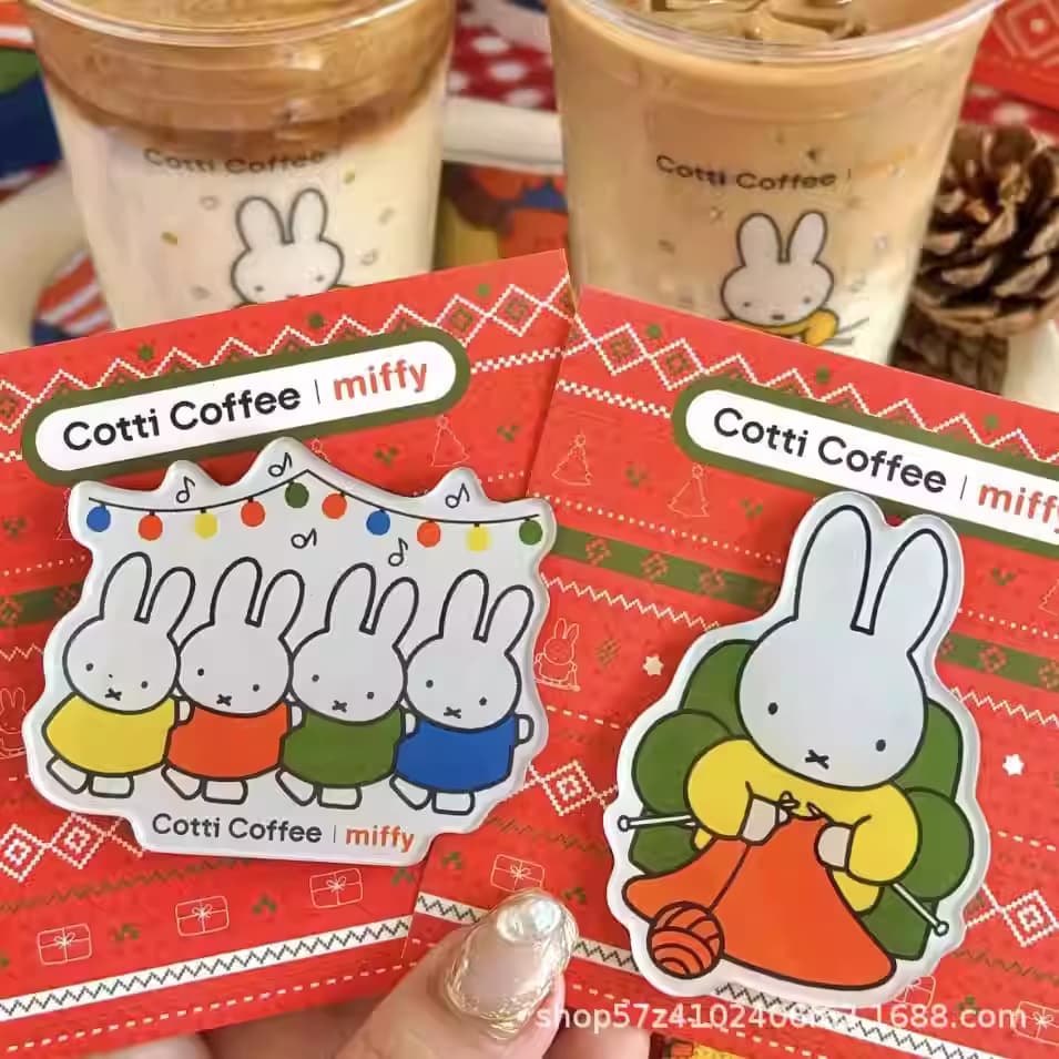 Cudi Miffy Collaboration Miffy Rabbit Fridge Magnet Cartoon Anime Acrylic Cute Home Decoration Magnetic