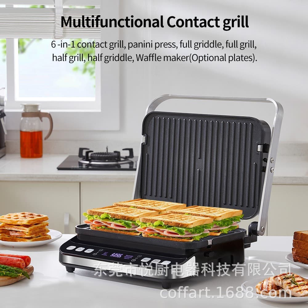 Multifunctional Steak Maker Electric Grill Pan Detachable Electric Griddle Panini Machine Waffle Maker Contact Grill