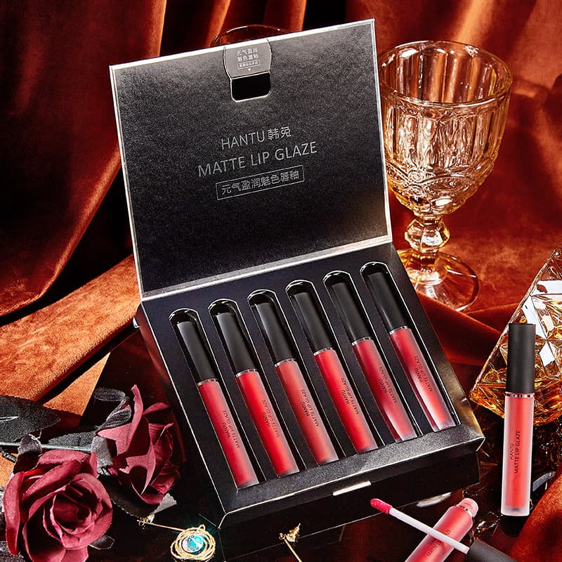 Internet Celebrity Vitality Charming Lip Glaze Set Velvet Lip Mud Lipstick Student Affordable Lip Gloss Gift Box Set