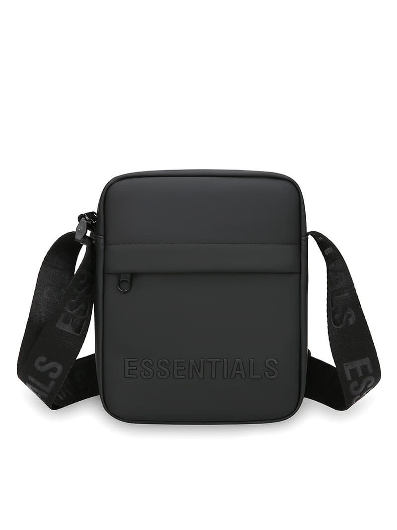 New Men's Crossbody Bag Single Shoulder Bag Portable Small Square Bag Trendy Letter Embossed Design Simple Versatile Rider Bag