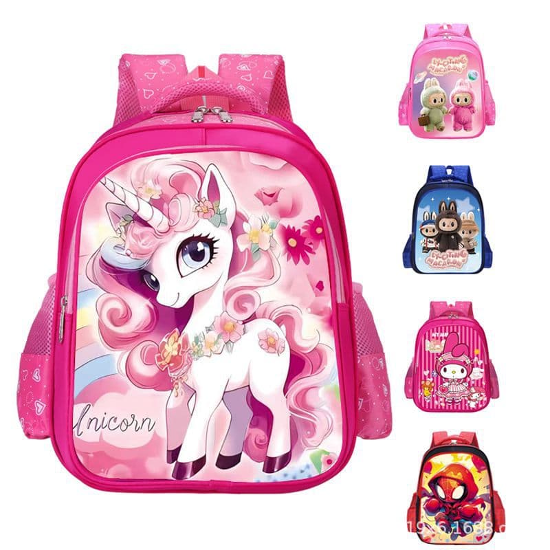 Wholesale Kuromi Primary School Backpack, Lightweight Ergonomic Kids Cartoon Backpack, Factory Direct Stock Labubu