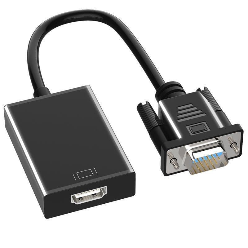 VGA to HDMI Converter with Audio and Power Supply, VGA Male to HDMI Female Audio Adapter Cable for High-Definition Monitor
