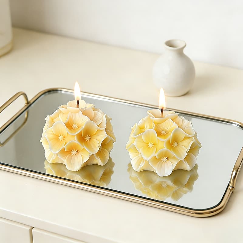 Valentine's Day New Hydrangea Scented Candle Silicone Mold DIY Hydrangea Handmade Soap Decoration Plaster Mold