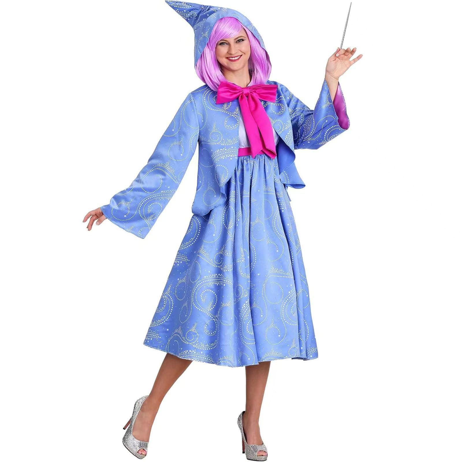 Amazon Cinderella Cosplay Costume Fairy Godmother Cosplay Outfit for Halloween Stage Performance