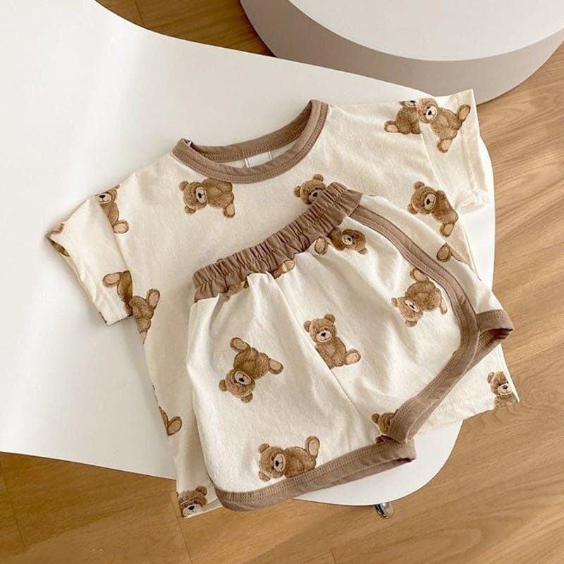 New Summer Cotton Class A Pajamas, Thin and Breathable Korean Style Outfit, Baby Girl T-Shirt