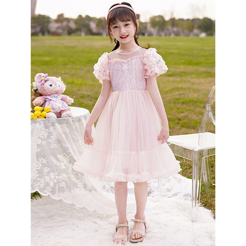 Girls Dress Summer 2026 New Style High-End Tulle Dress Children Fashion Princess Dress Summer