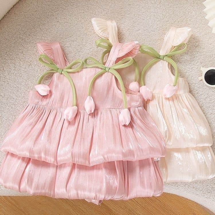 Baby clothes, summer baby girl's 100-day princess one-piece skirt, newborn one-year-old dress, princess style cute style