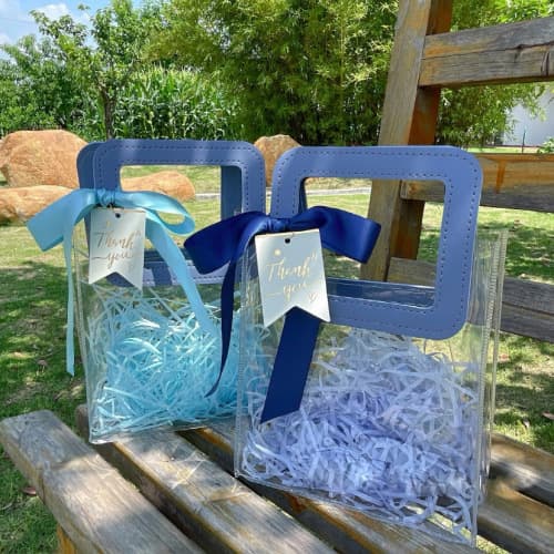 Women's Day transparent PVC gift bag, birthday gift bag, engagement candy bag