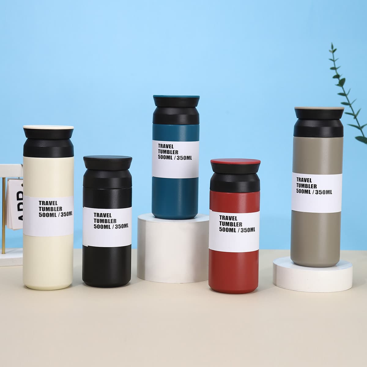 Outdoor Japanese Harajuku Cup Simple Handle Flat Lid Cup 304 Stainless Steel Vacuum Insulated Cup Exported Mini Water Bottle