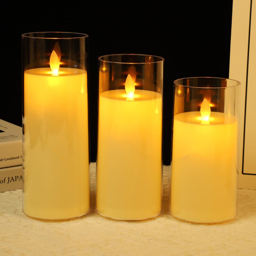 220V Powered LED Electronic Candle Light, Wired Plug-in, Internet Celebrity Wall Wedding Decoration Simulation Candle Light