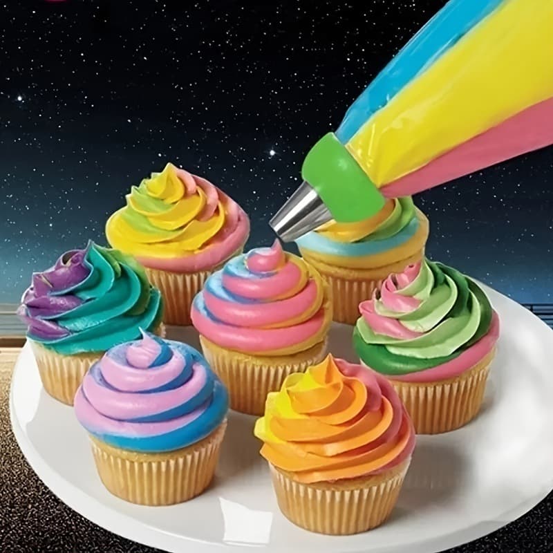 Russian Piping Nozzle Adapter Cream Piping Bag Three-color Medium Torch Cross-border Hot Selling Home Baking Tool