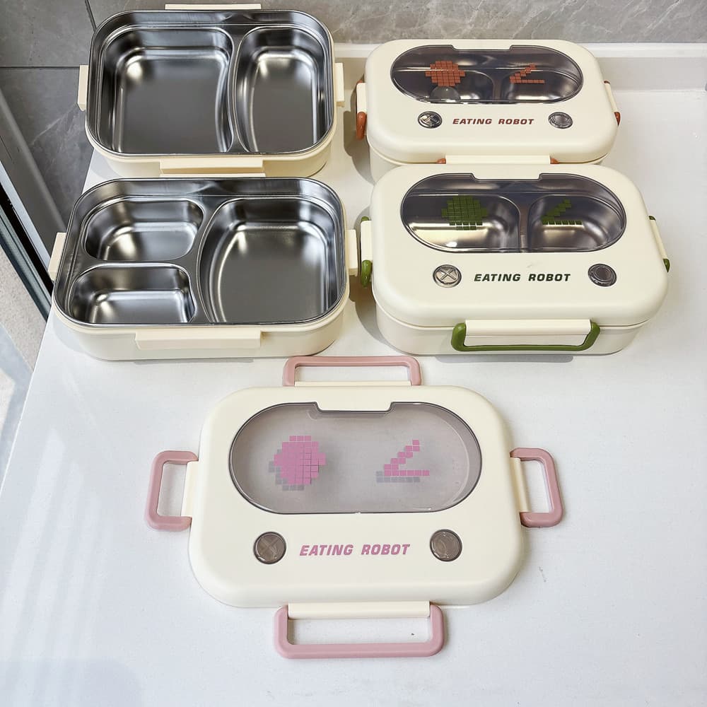 Large Capacity Lunch Box with High Appearance, Insulated Stainless Steel Bento Box, Thermal Lunch Box for Cross-Border Drop Shipping