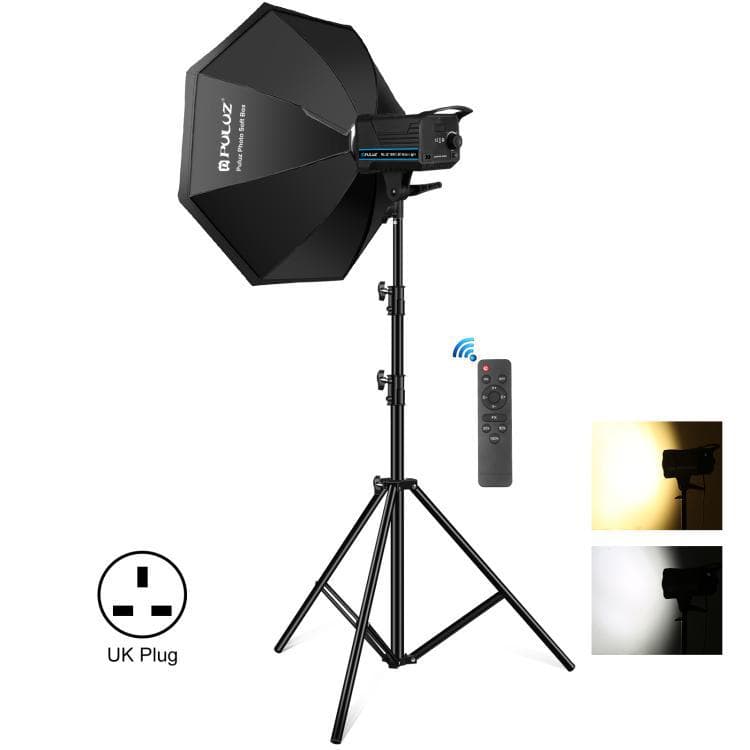 PULUZ Fat Cow 220V 120W Dual Color Temperature Live Streaming LED Light, Constant-On Fill Light with Softbox for Photography and Videography