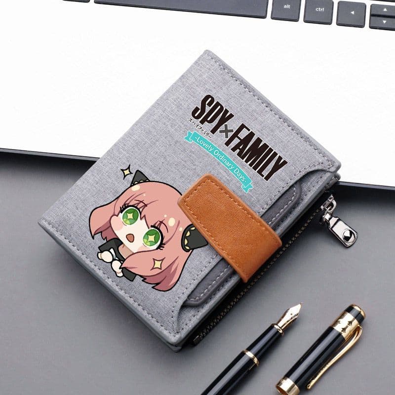 Spy x Family Cartoon Wallet, Cute Card Holder, 3-in-1 Wallet for Men and Women, Elementary and Middle School Student Coin Purse
