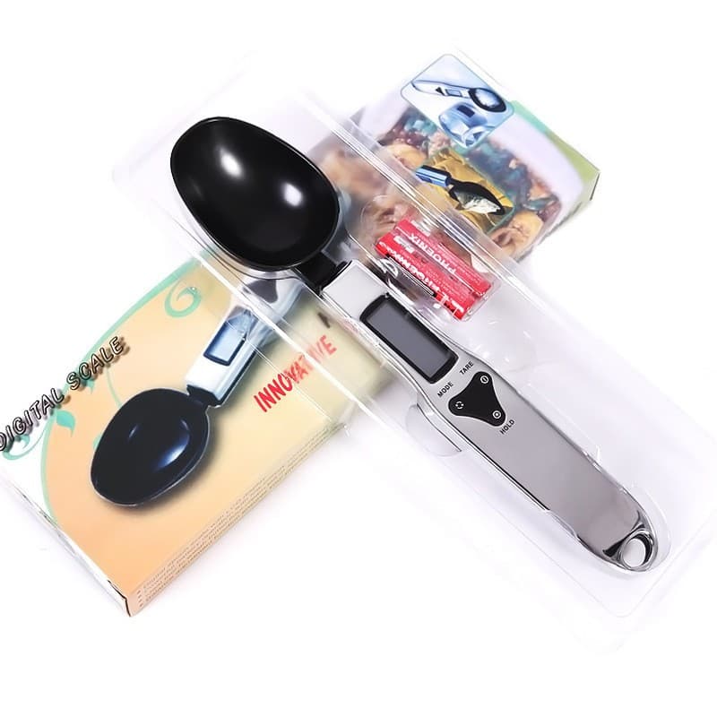 0.1g Precision Digital Spoon Scale, Stainless Steel, for Milk Powder, Herbs, Kitchen, Portable High Accuracy