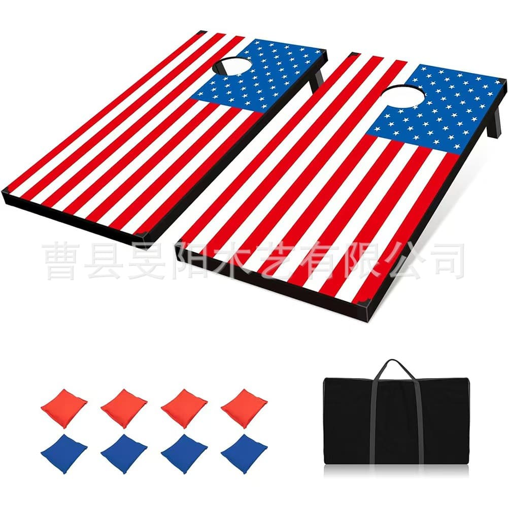 Cross-border Wooden Bean Bag Toss Board Indoor Outdoor Cornhole Game Board Parent-child Interactive Solid Wood Bean Bag Board