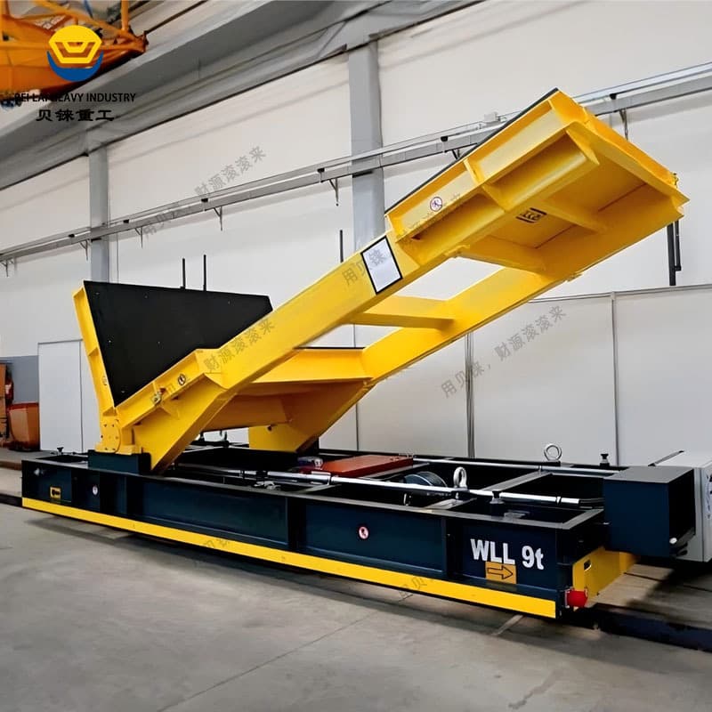 10-ton RGV transfer vehicle with tilting mechanism for nuclear power industry; mobile tilting machine AGV trolley