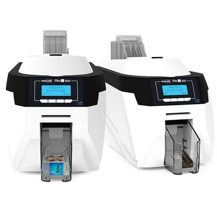 Magicard RioPro360 card printer for social security cards, residence permits, and IC portrait cards
