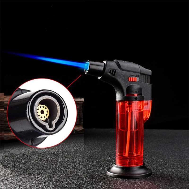 High Temperature Direct Flame Windproof Refillable Butane Torch Lighter SK603 for Moxibustion, Candle Lighting, BBQ, Cigar, Baking