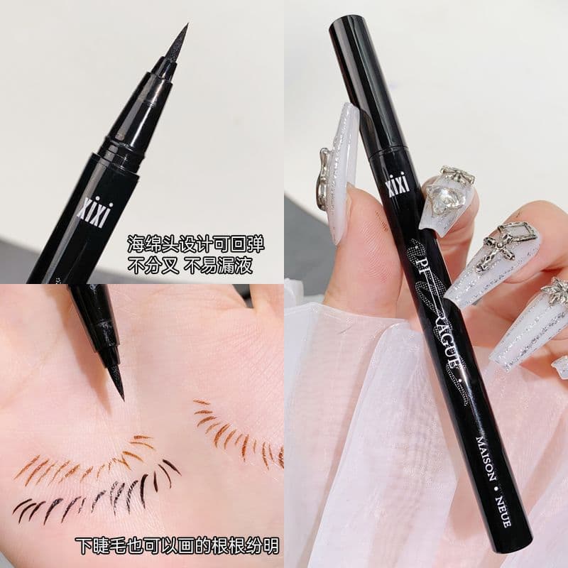 XIXI Cool Glam Eyeliner Liquid Pen, Waterproof Long-Lasting Smudge-Resistant Sponge Tip Intense Black Eyeliner 681