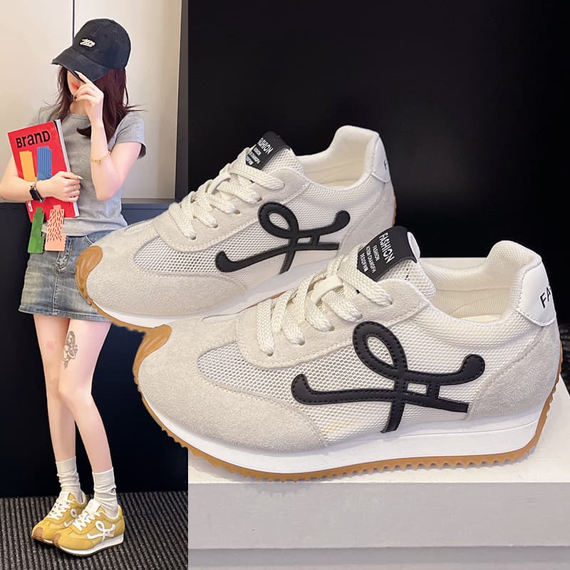 Ins Korean-style Mesh Forrest Gump Shoes Women's Trendy 2025 Spring Increased New Student Running Sports Casual Street Shoes