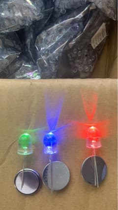 10mm full-color RGB bordered transparent common anode LED, 250 pcs per pack