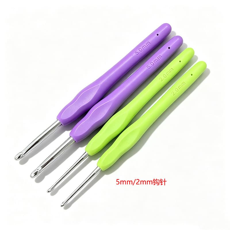 Manufacturer wholesale colorful soft handle crochet hand knitted doll crochet tool diy wool knitting non-slip crochet hook
