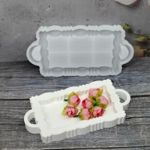 X1583 Celtic Tray Decorative Cement Plaster Mold DIY Silicone Mold