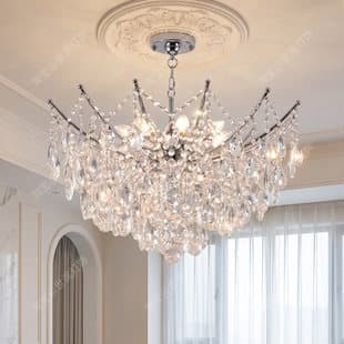 French Style Living Room Ceiling Light, Simple and Elegant Light Luxury Crystal Hall Main Light, 2026 New Model, Zhongshan Lighting
