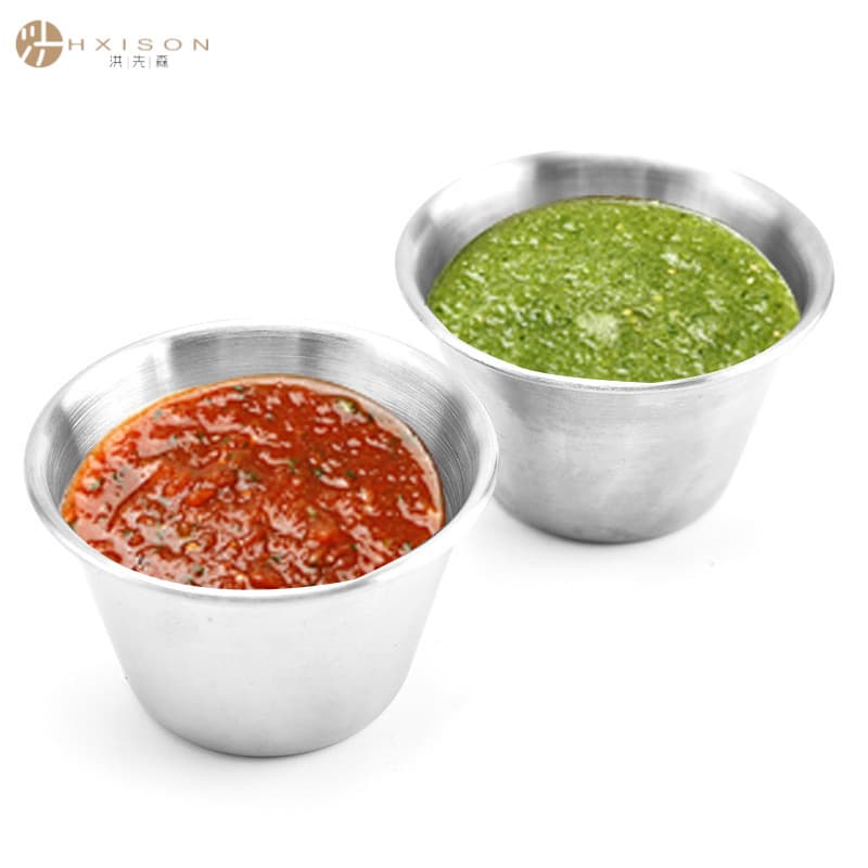 304 Stainless Steel Sauce Cup Korean Sauce Dish Salad Dressing Soy Sauce Cup Portable Shot Glass Ketchup Cup