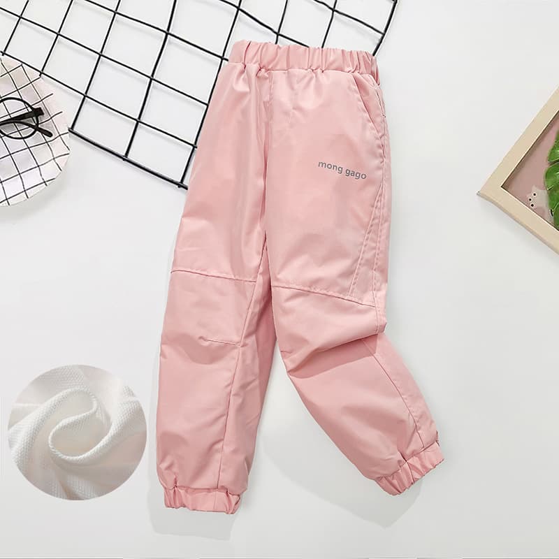 Children's Windproof Outdoor Sports Pants Boys' And Girls' Spring Anti-wind Trousers Leggings Polyester Fiber Long Pants