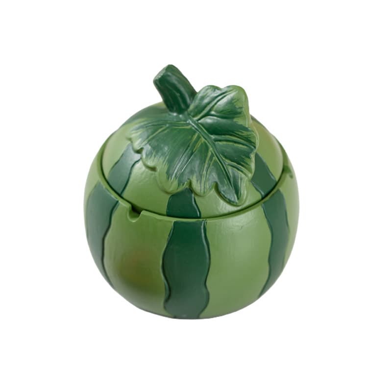 Chouju Home Ashtray with Lid, Resin Creative Living Room Coffee Table Decor, Anti-Fly Office High Appearance