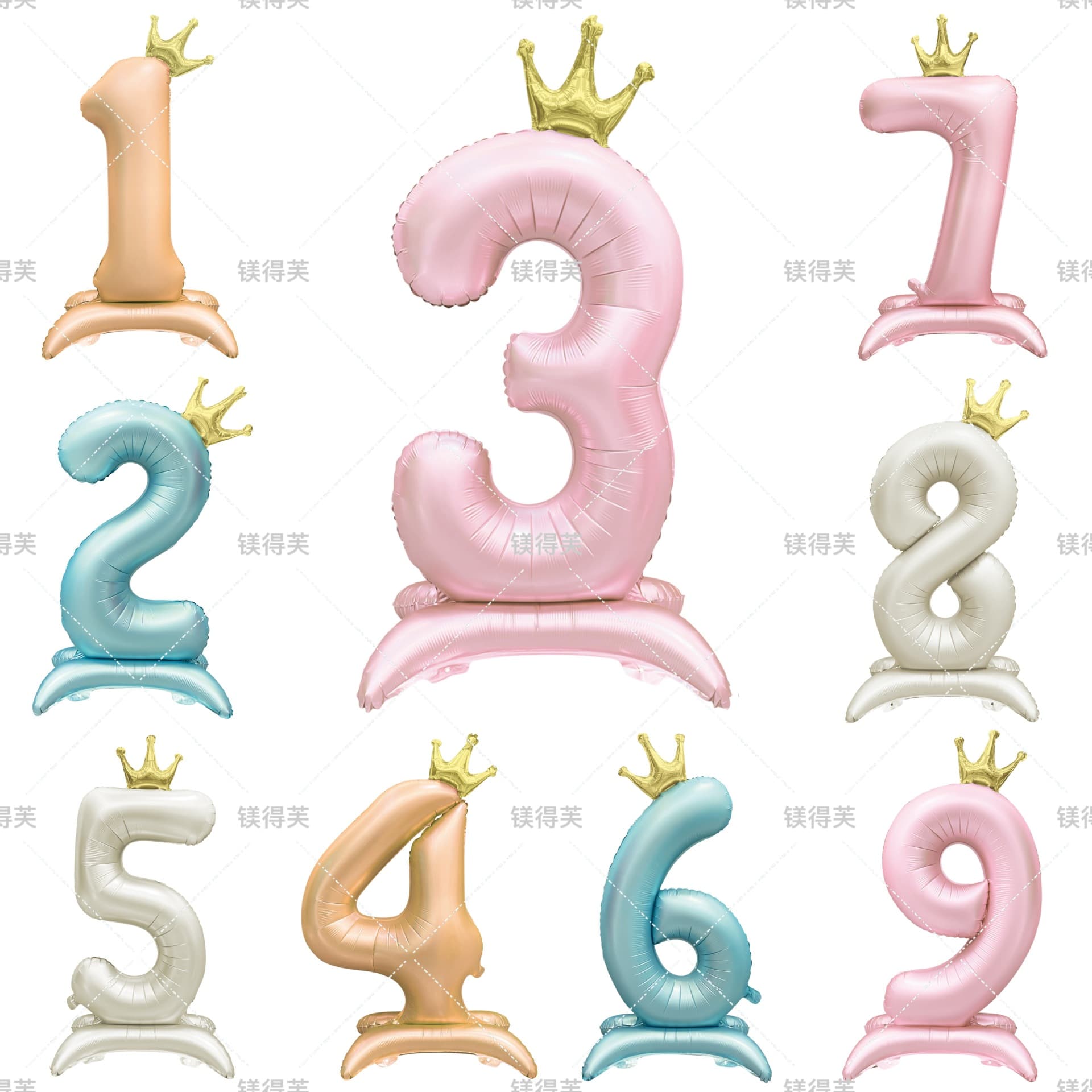 42-inch crown standing digital aluminum film balloon baby first birthday children photo room layout performance props