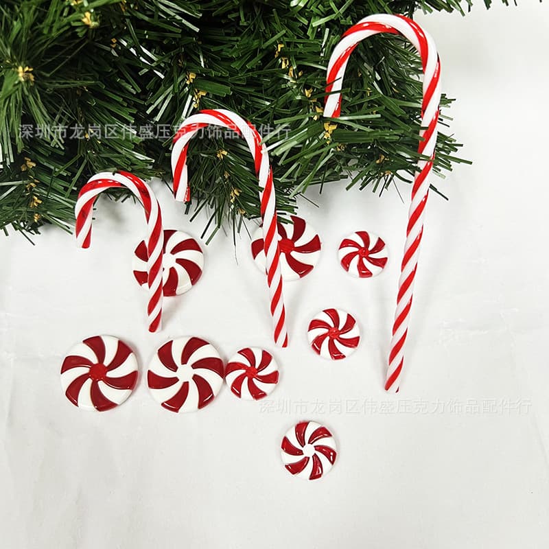 Christmas Candy Red, White, and Green Candy Windmill Candy Canes Set - Christmas tree hanging decorations, Amazon set