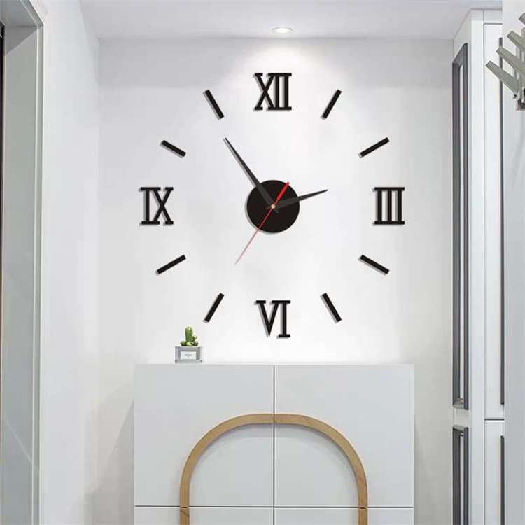 Amazon punch-free decorative wall clock simple living room bedroom clock DIY silent art wall clock luminous