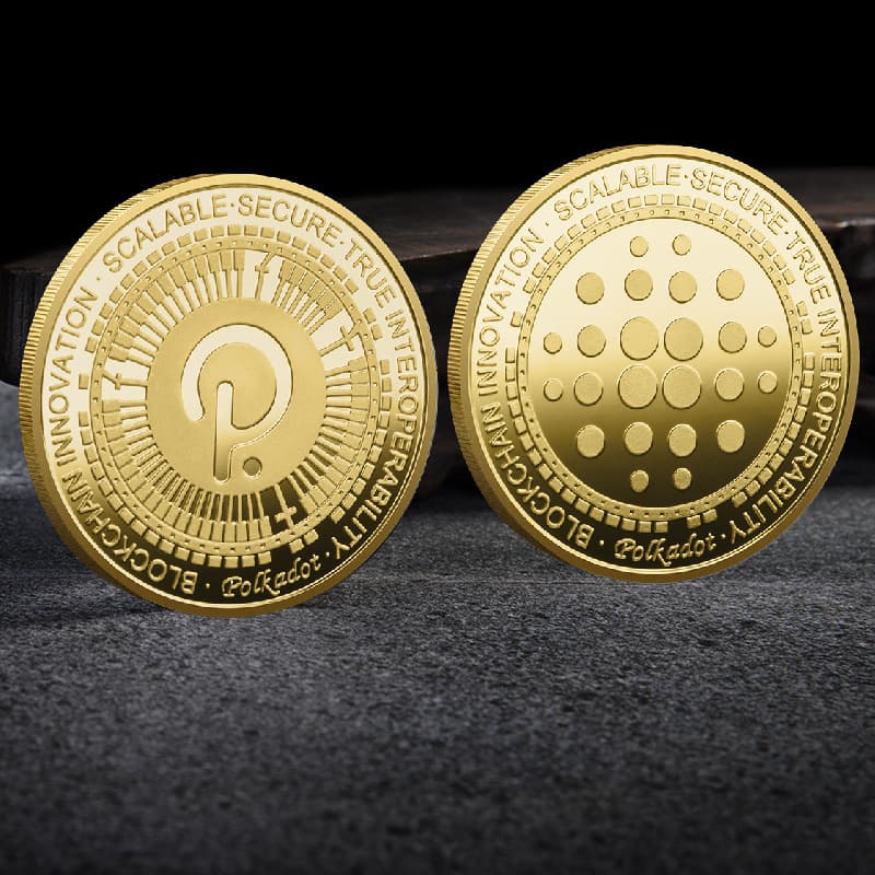Cross-border supplier, foreign trade commemorative medal, Polkadot metal digital virtual coin, Bitcoin collectible stamp