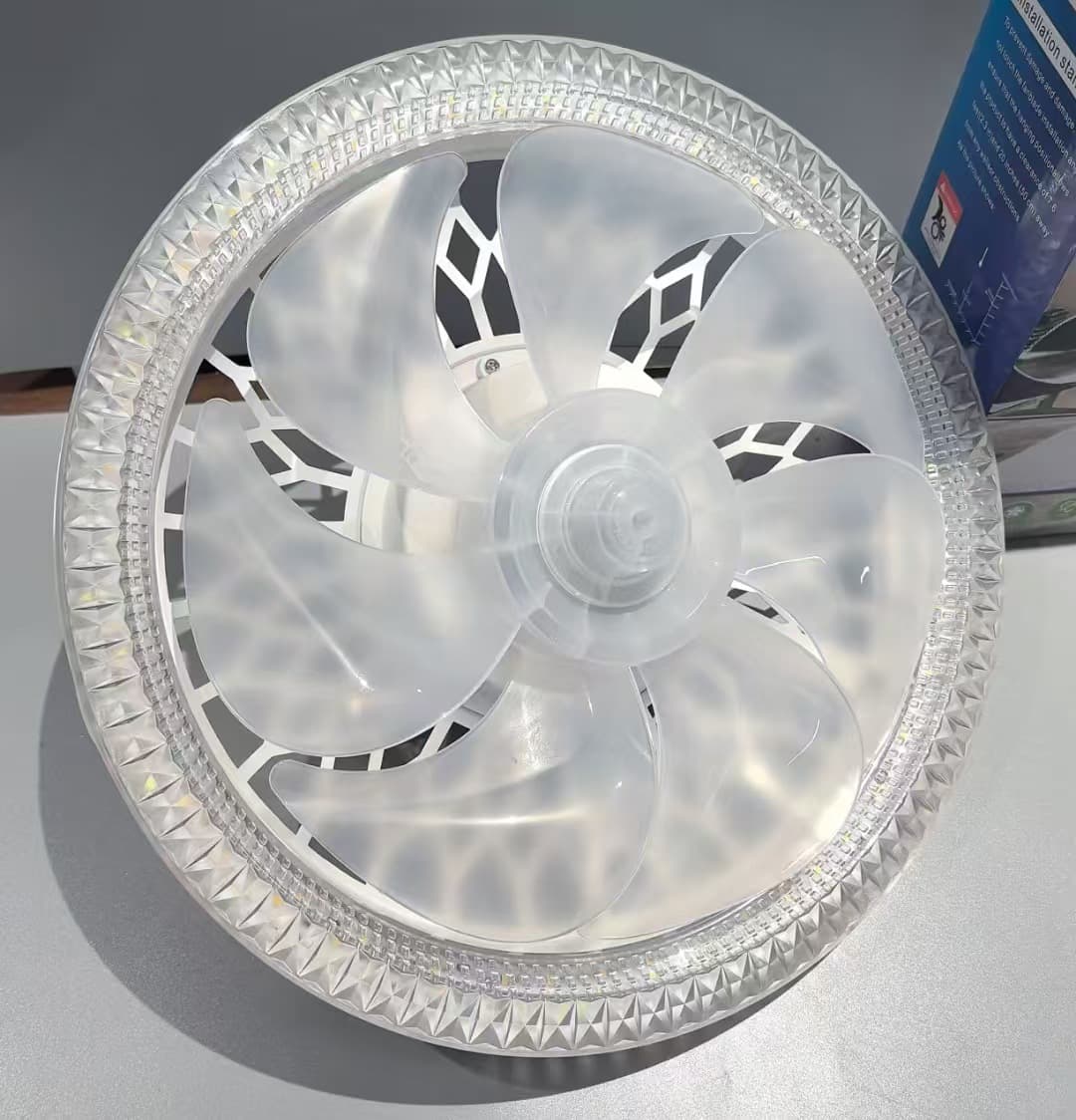 New Cross-Border Fan Light Camping Lantern Super Bright Outdoor Tent Hanging Large Capacity Portable USB Ceiling Fan Light