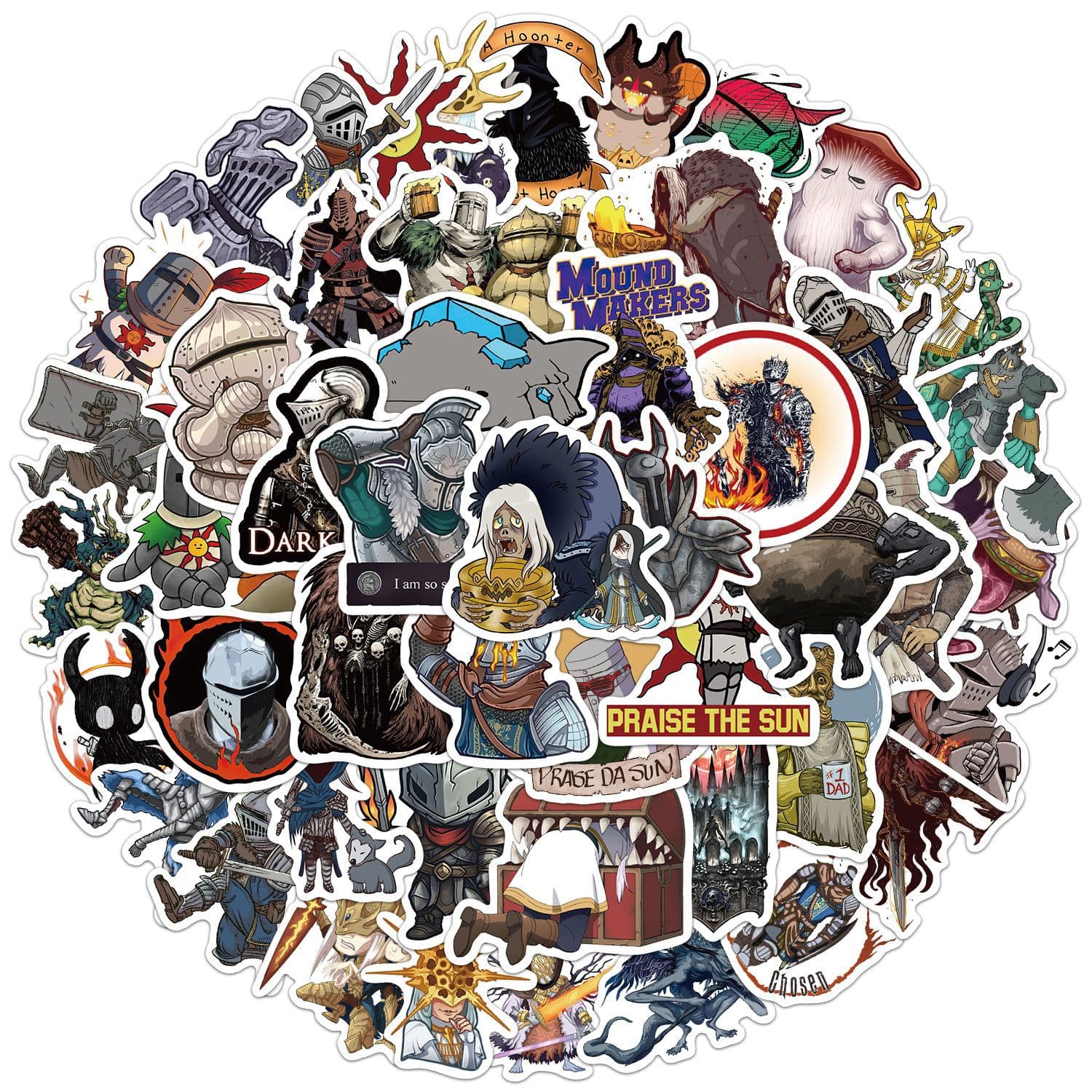 50 sheets/set creative Dark Souls stickers diy luggage phone case laptop desktop stickers