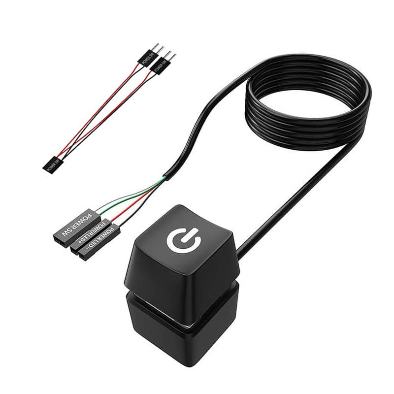 Mechanical button on/off for PC LED in 7 colors, stop/start desktop, desktop switch for PC