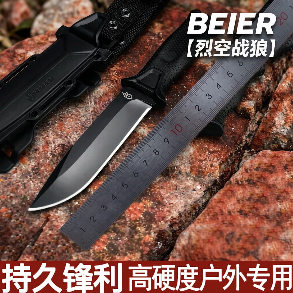 Multi-function Outdoor Knife Self-defense Tool Stainless Steel Camping Knife Survival Knife Tactical Military Knife Portable Equipment