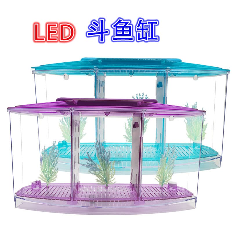 Mini Fish Tank Aquarium Betta Fish Box Office Desktop Small Tropical Fish Tank Fry Incubation
