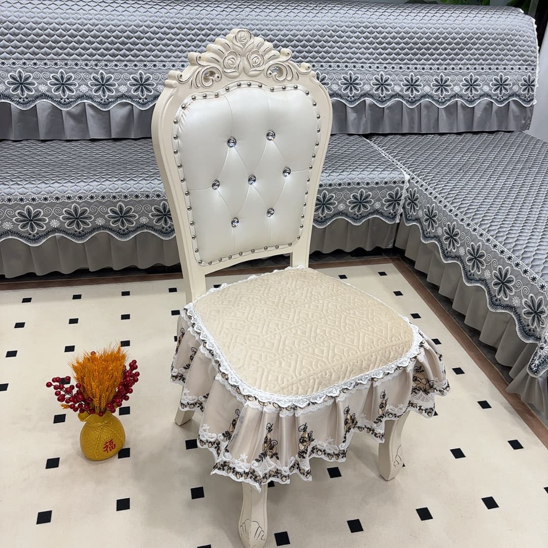 European Style Dining Chair Cushion Seat Cushion Four Seasons New Dining Chair Pad Home Chair Cover