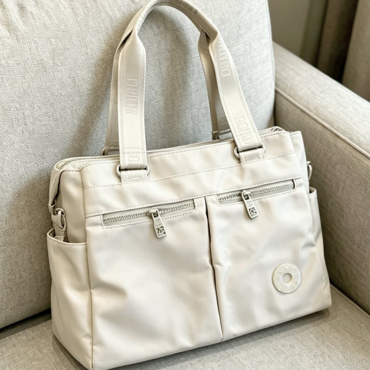 Bobu Fashion Casual Tote Bag Men's Bag Multi-layer Large Capacity Shoulder Messenger Bag Water-Repellent Nylon Cloth Bag Women's Bag