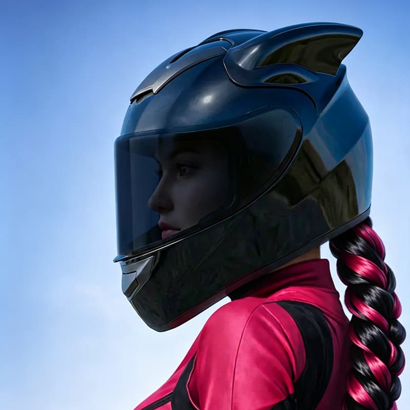 Cross-border Supply Motorcycle Helmet Women Electric Scooter Dragon Ear Full Face Helmet All Seasons Unisex Rider Helmet