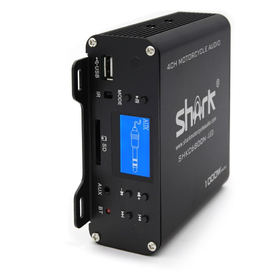 SHARK Motorcycle Audio 4-Channel High-Power External Amplifier Multifunctional Bluetooth 12V Speaker 680090B