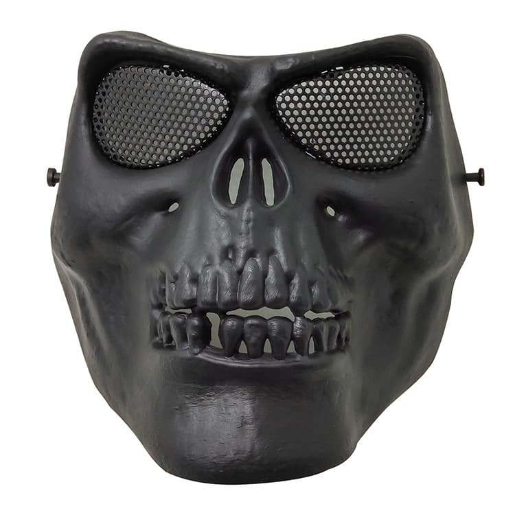 M02 Halloween Skull Mask Paintball Real Gear Protective Half Face Steel Mesh Mask
