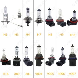 12V Warm White Halogen Car Headlight Bulbs H1/H3/H4/H7/H8/H11/9004, Automotive Quartz Lamps