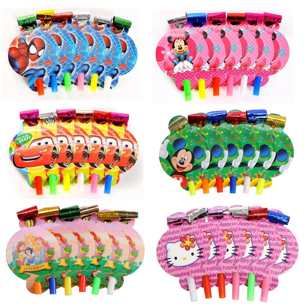 Cross-border spot children's party blowing dragon, birthday party funny blowing whistle, party supplies props trumpet