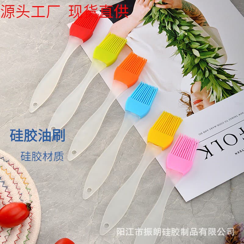 Small silicone oil brush, detachable, bristle-free, BBQ seasoning brush, Zibo BBQ oil brush, 9g, BBQ brush in stock.